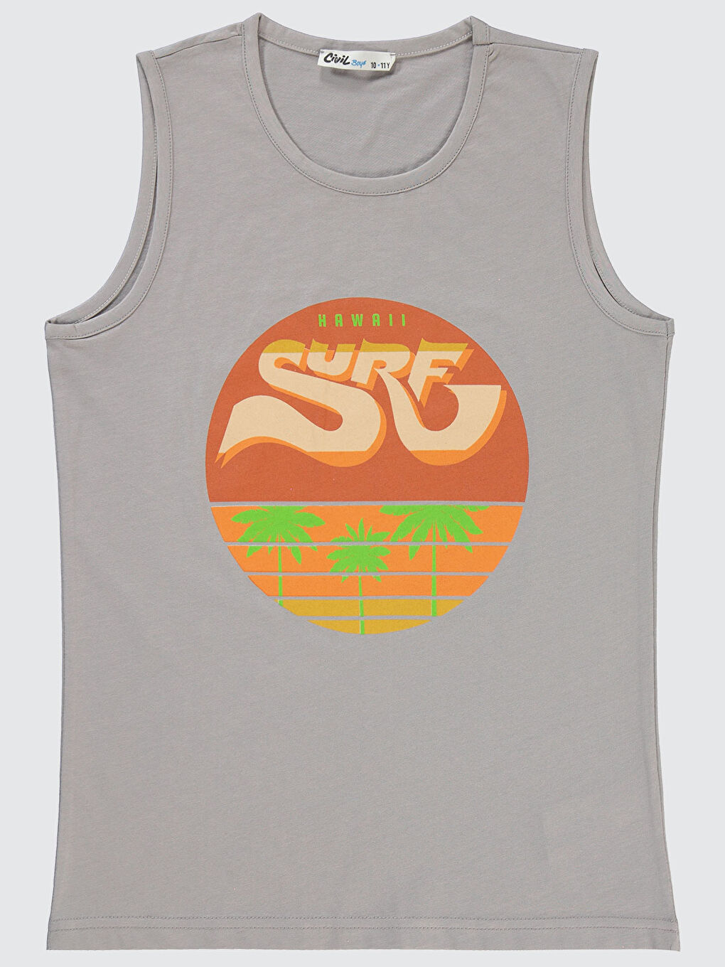 Boys Erkek Çocuk Tişört 10-13 Yaş Gri