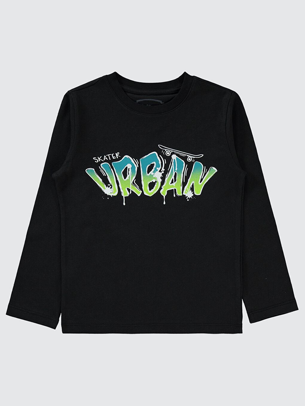 Erkek Çocuk Sweatshirt 6-9 Yaş Siyah