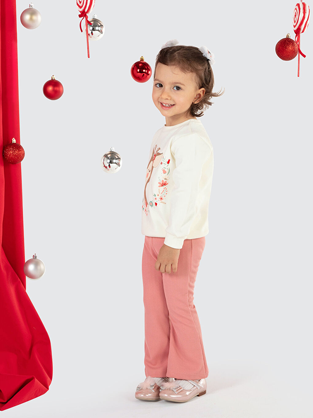 Pembe Kız Çocuk Tayt 2-5 Yaş Pudra