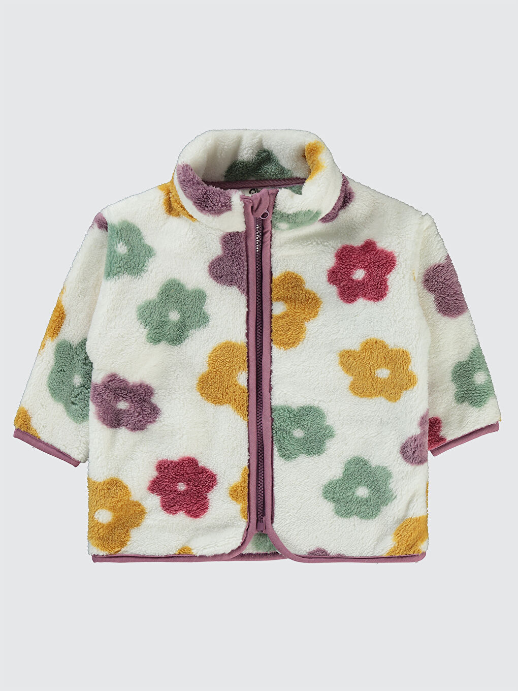 Baby Kız Bebek Fermuarlı Sweatshirt  6-18 Ay Ekru