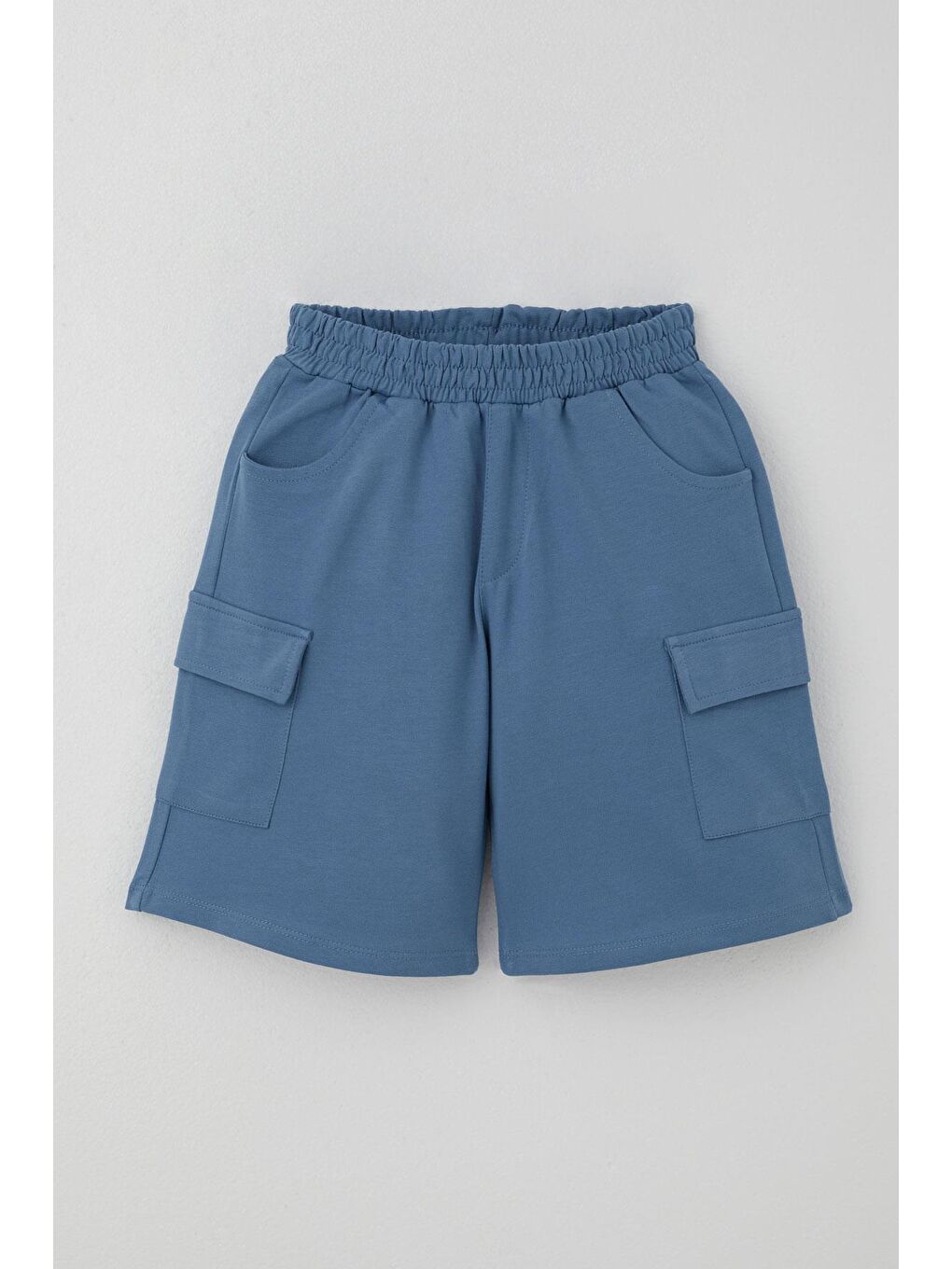 Erkek Çocuk Şortlu Takım Yazı Baskılı Kargo Cepli Beyaz (8 Yaş)-7