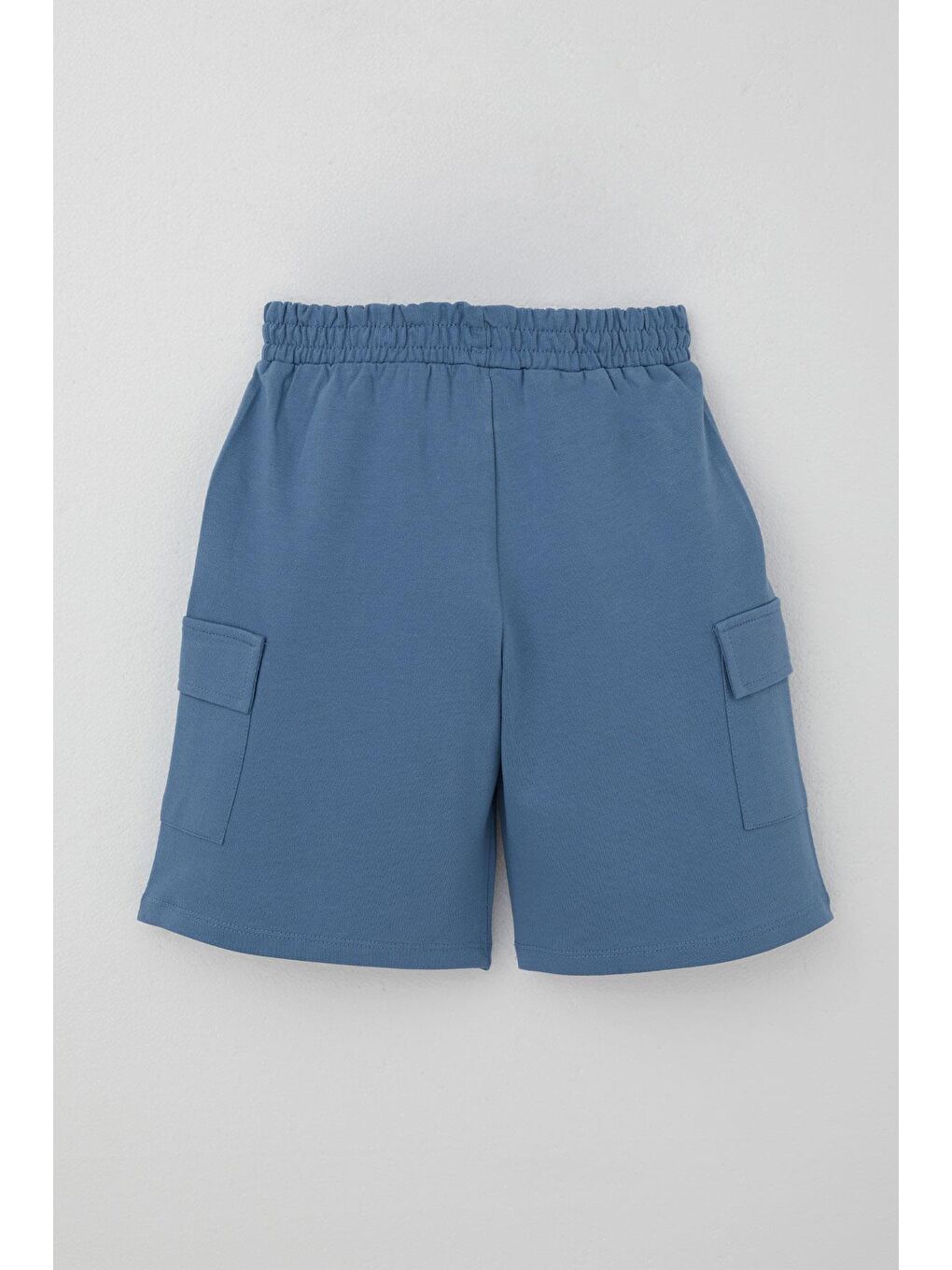 Erkek Çocuk Şortlu Takım Yazı Baskılı Kargo Cepli Beyaz (8 Yaş)-9