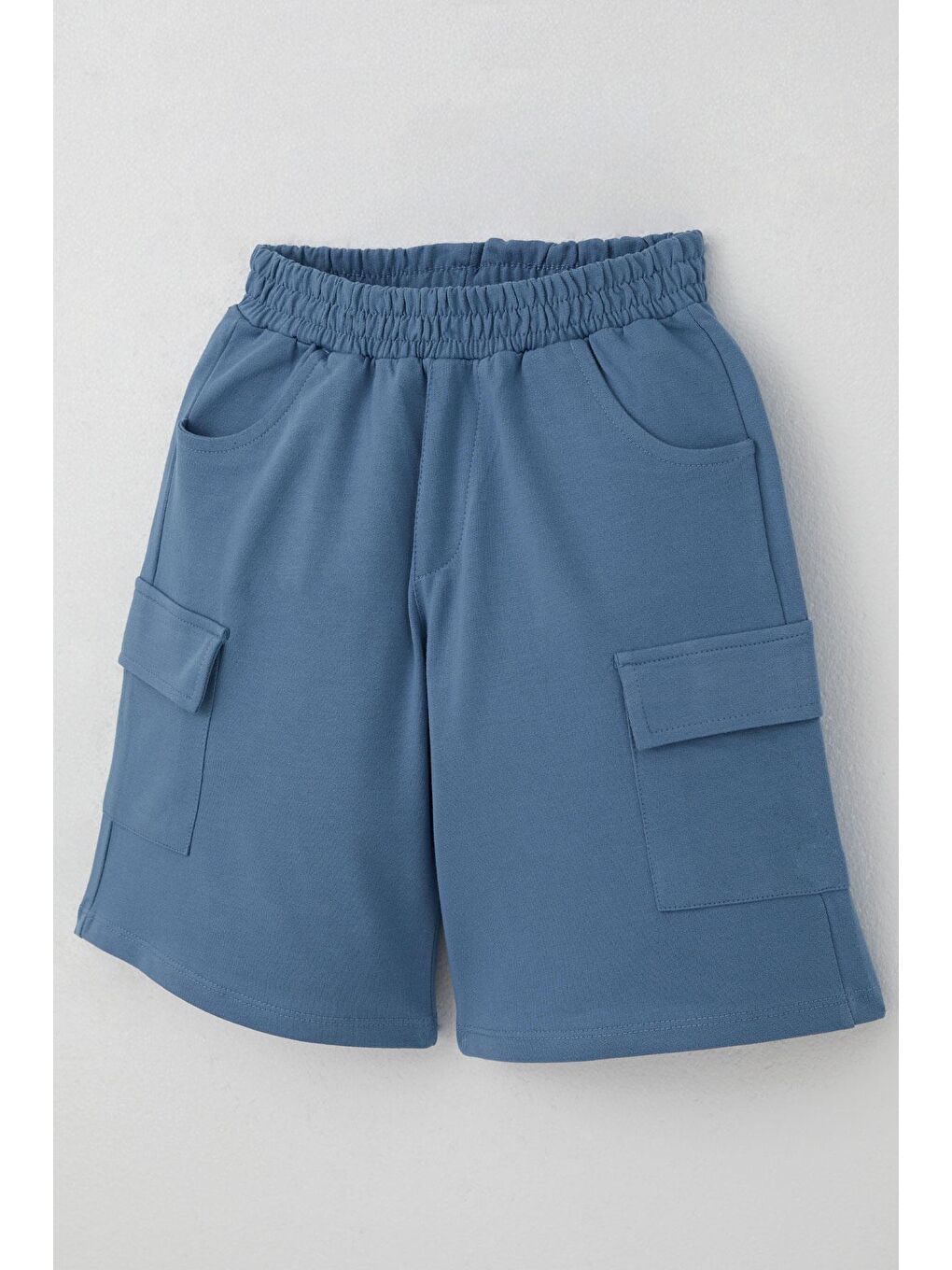 Erkek Çocuk Şortlu Takım Yazı Baskılı Kargo Cepli Beyaz (8 Yaş)-11