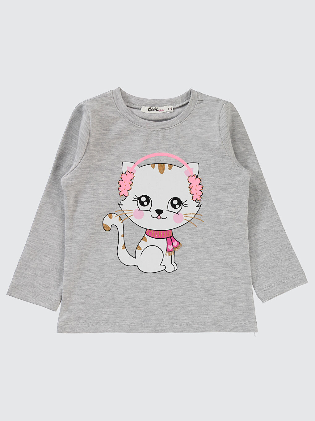 Beyaz Kız Çocuk Sweatshirt 2-5 Yaş Karmelanj