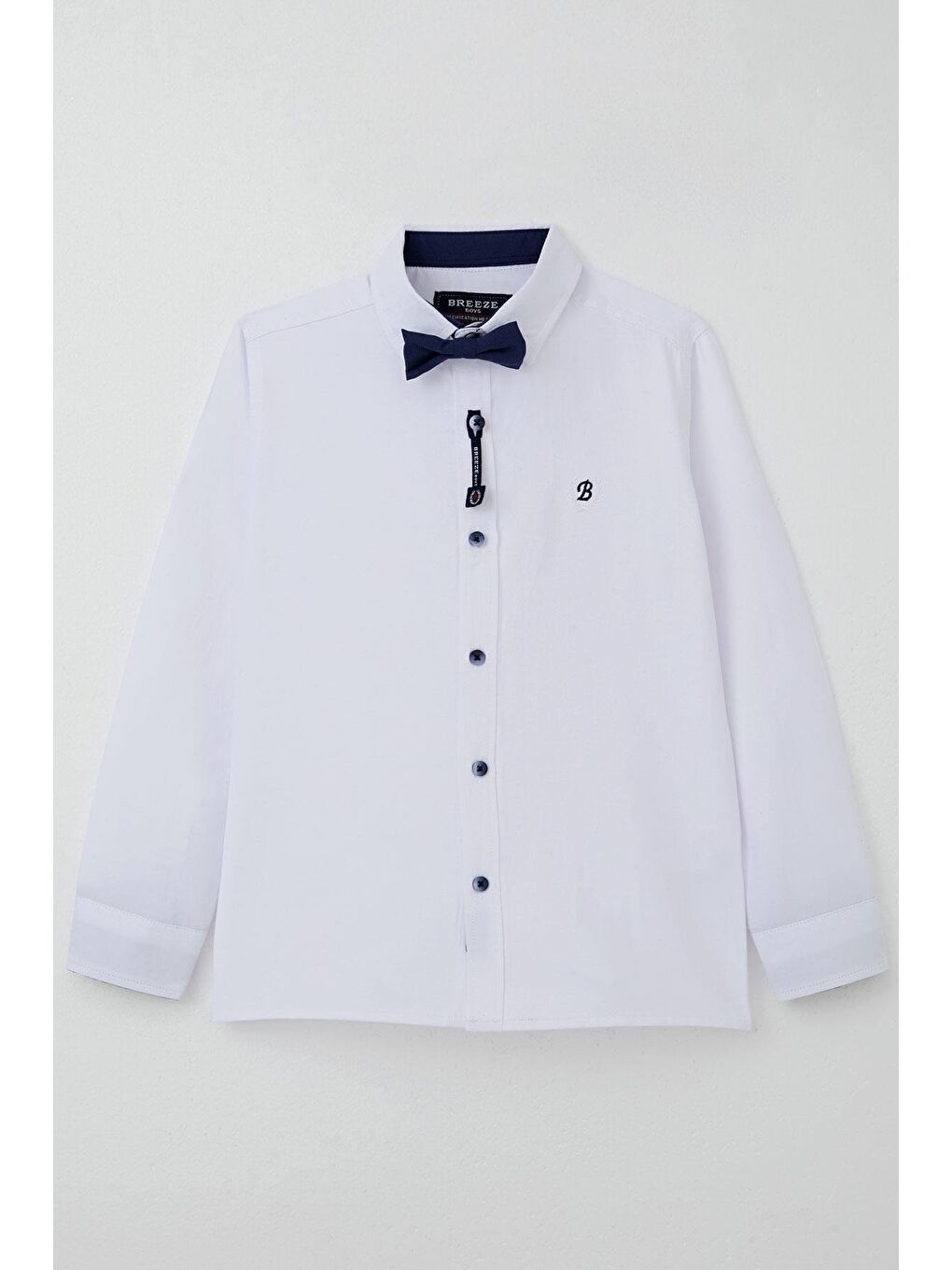 Erkek Çocuk Gömlek Papyonlu Beyaz (8-12 Yaş)-1