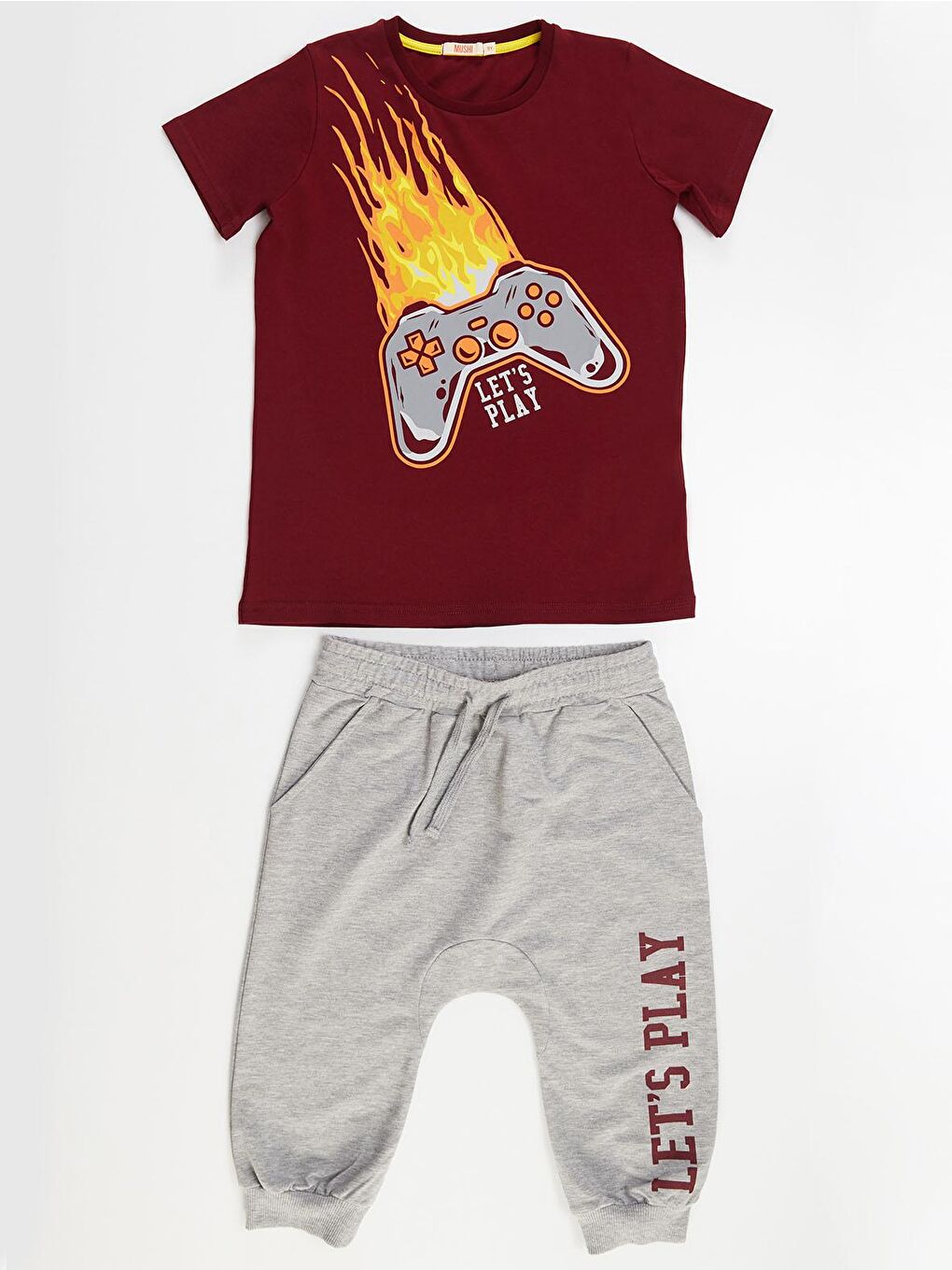 Karışık Play Game Erkek Çocuk Tişört Kapri Şort Takım-2