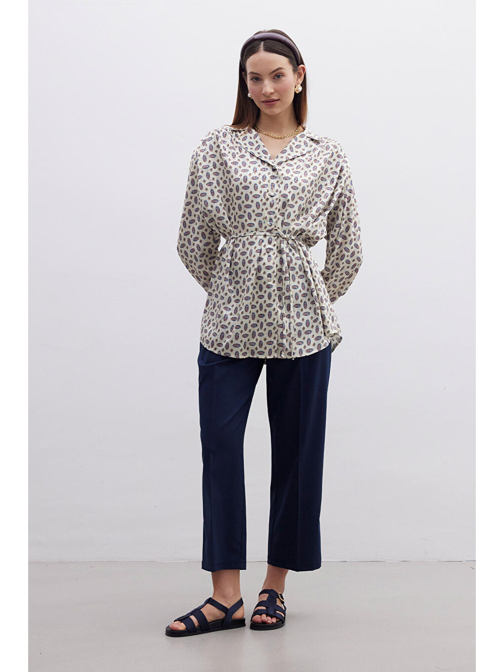 Karışık Vıntage Desenli Gömlek Agnes-4