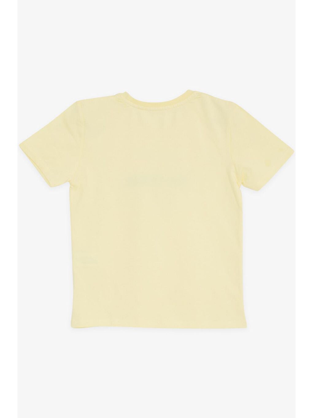 Erkek Çocuk Tişört Renkli Yazı Baskılı Sarı (8-14 Yaş)-3