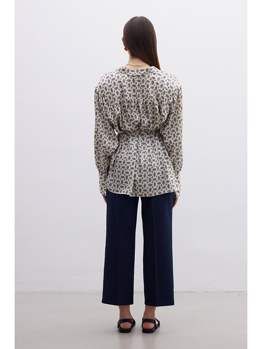 Karışık Vıntage Desenli Gömlek Agnes-5