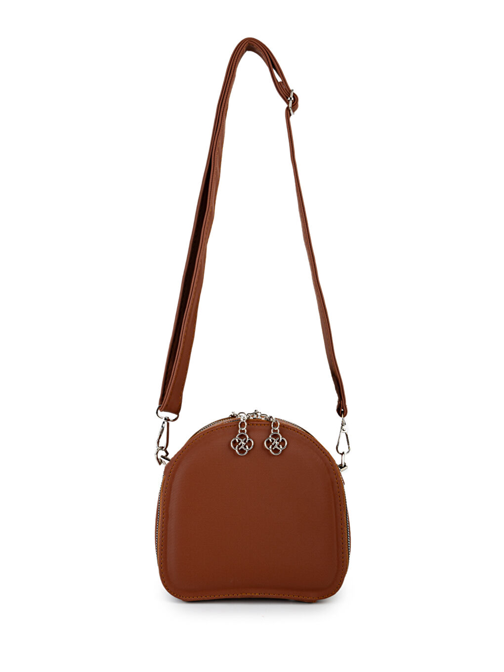 Kahverengi Paraşüt Kumaş Kadın Çapraz Çanta Eftell Taba-1