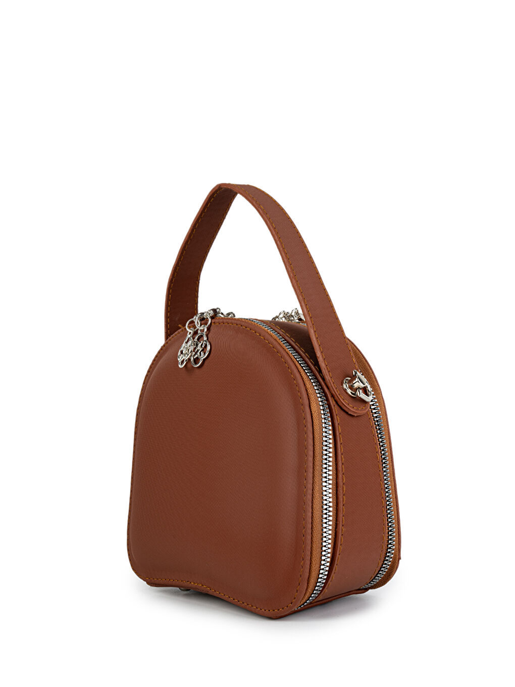 Kahverengi Paraşüt Kumaş Kadın Çapraz Çanta Eftell Taba-4