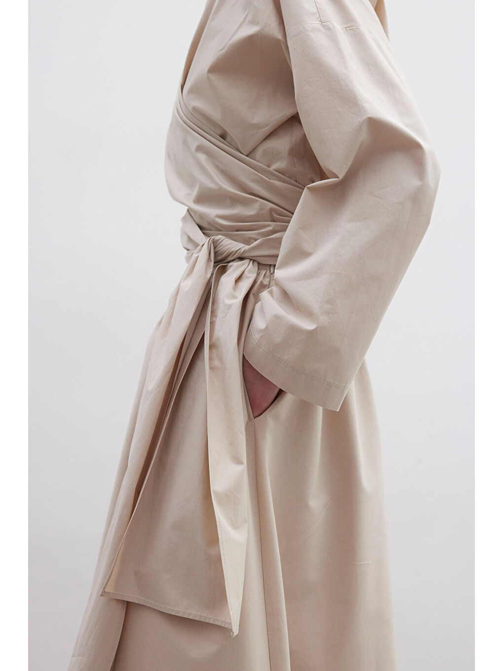 Bej Kimono Tarz Premium Gömlek Camel-7