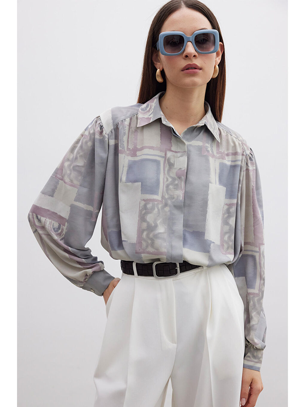 Gri Desenli Gömlek Rustıc-5