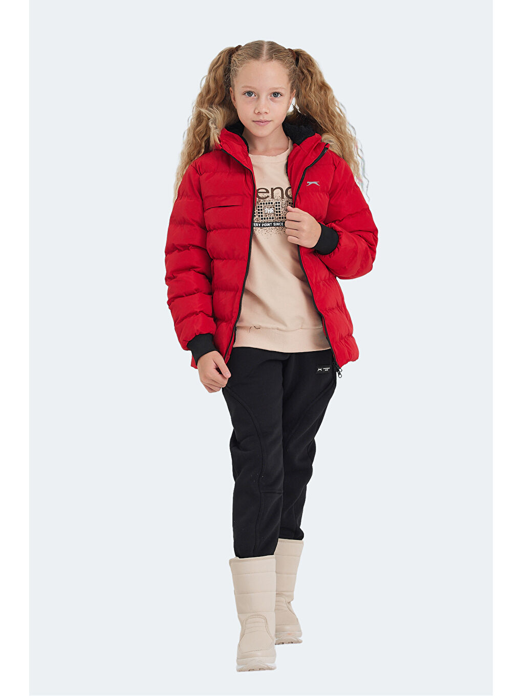 CALISTO NEW Unisex Çocuk Mont Kırmızı-6