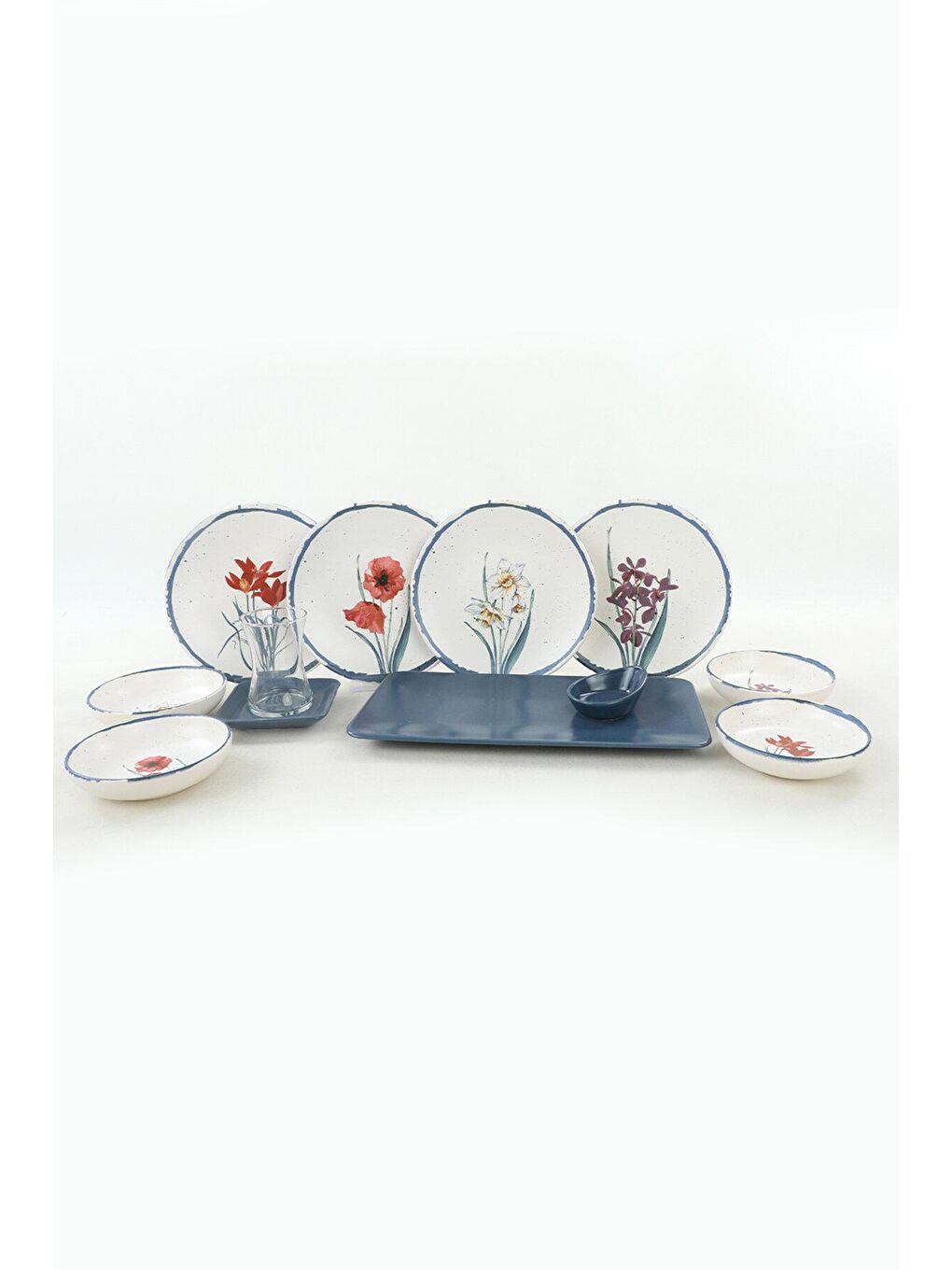 Karışık Anadolu Çiçekleri Kahvaltı Takımı 21 Parça 4 Kişilik-3