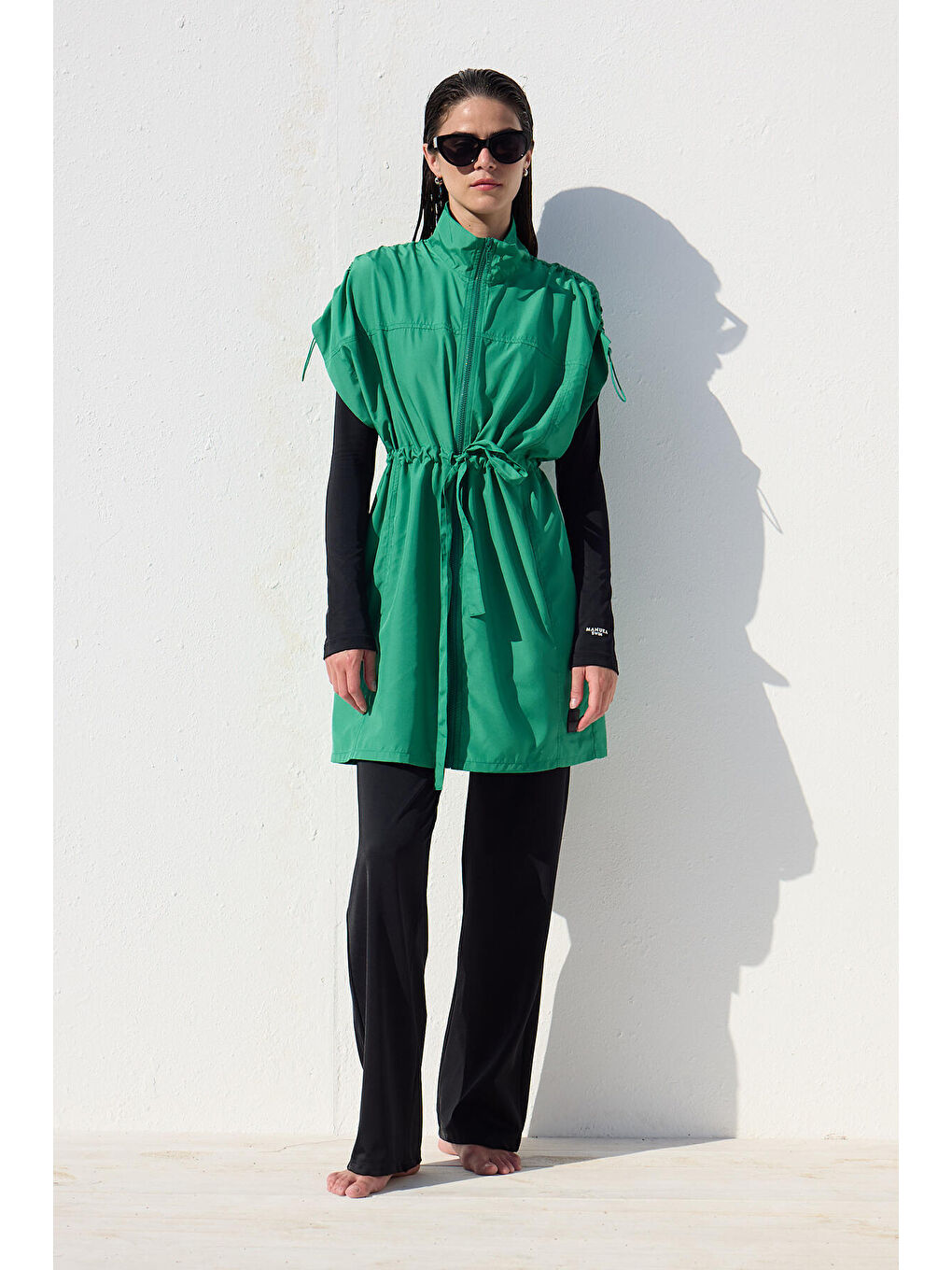 Yeşil Tesettür Mayo Yelek-2