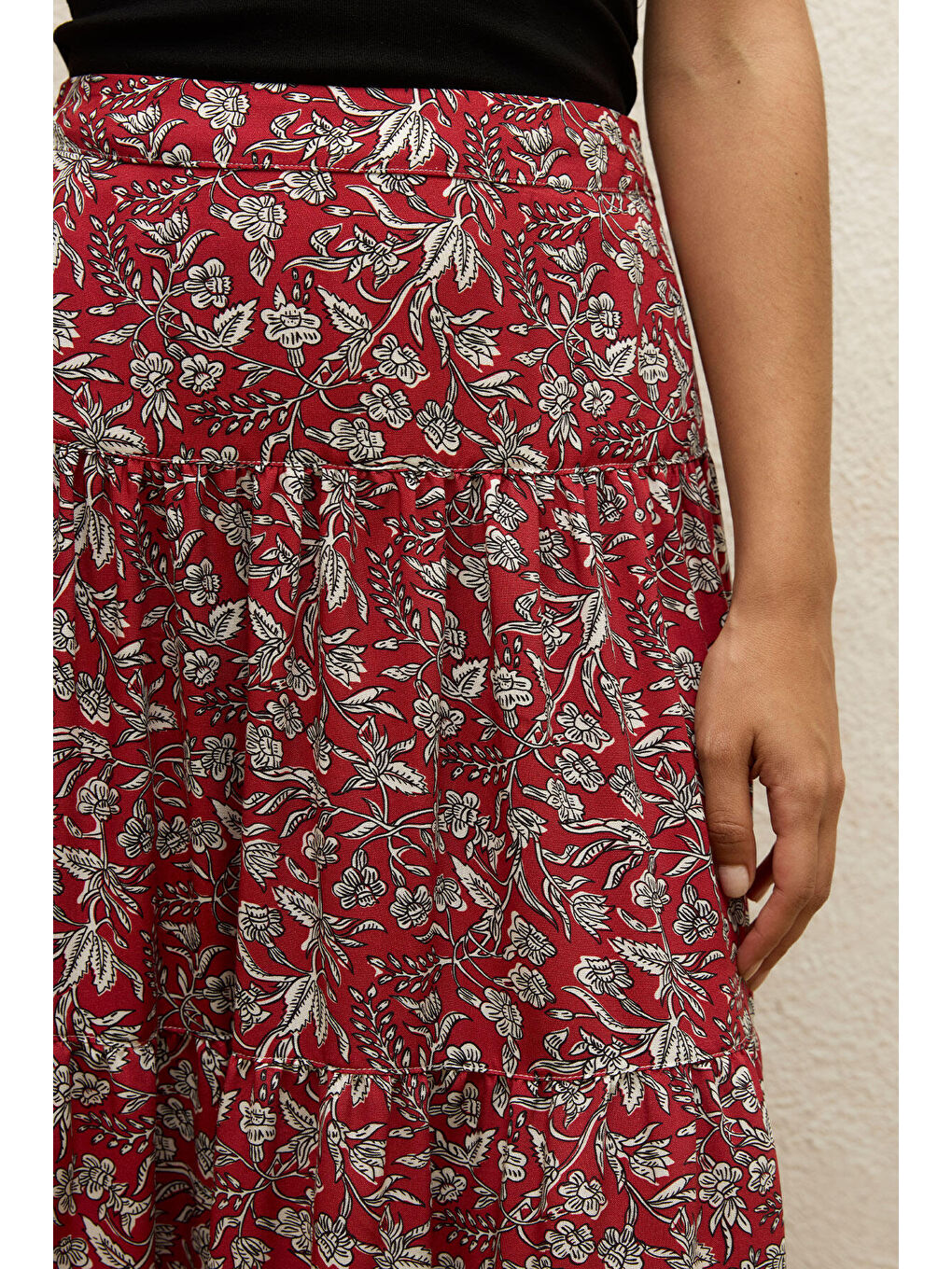 Karışık Viskon Desenli Etek Ethnıc-3