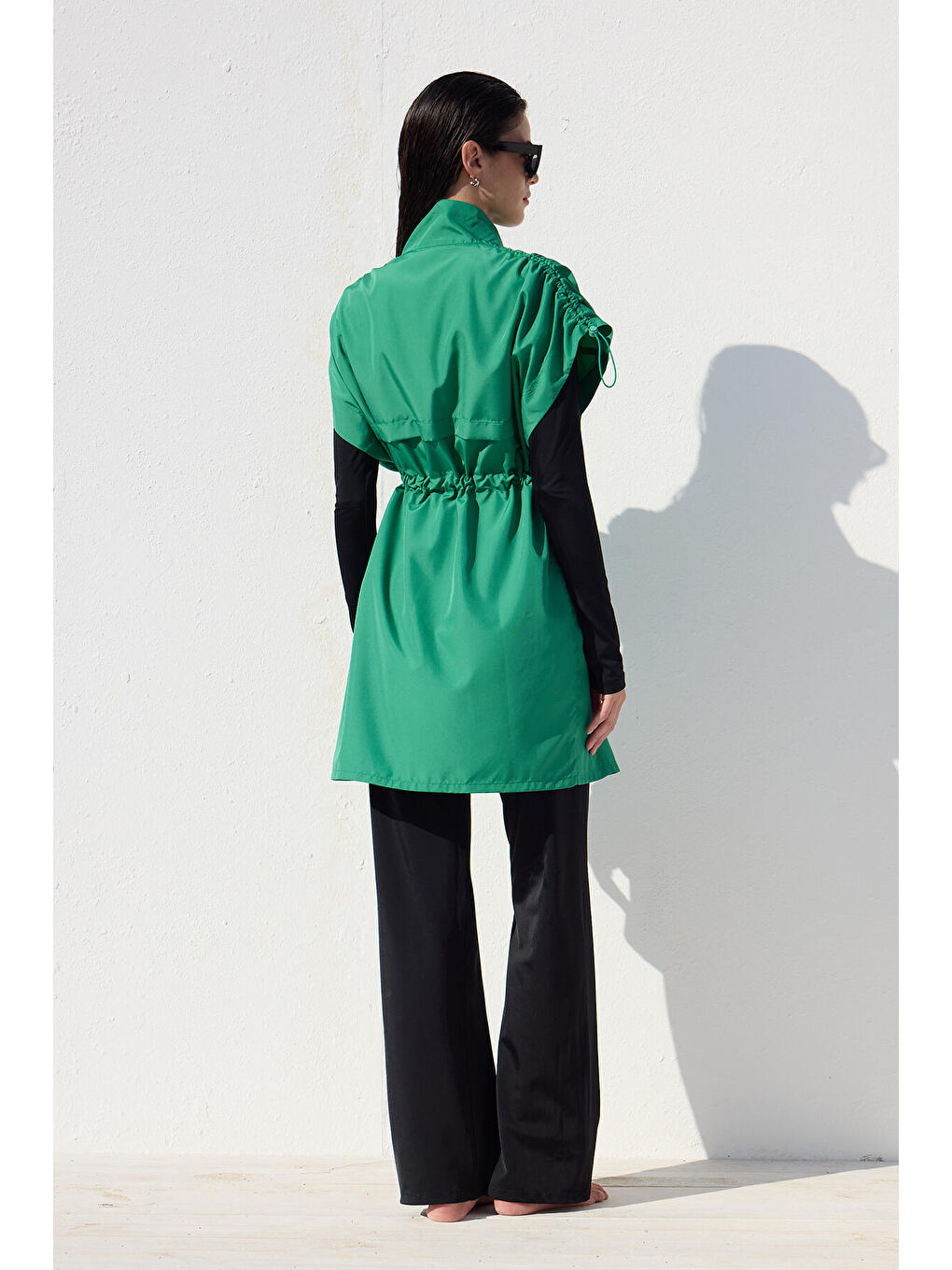 Yeşil Tesettür Mayo Yelek-7