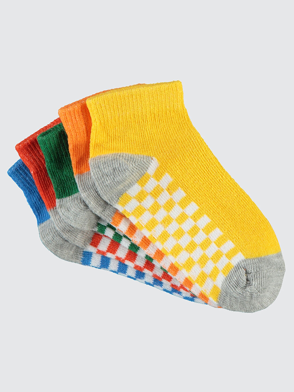 Boys Erkek Çocuk 5'li Patik Çorap 2-12 Yaş Mavi-1