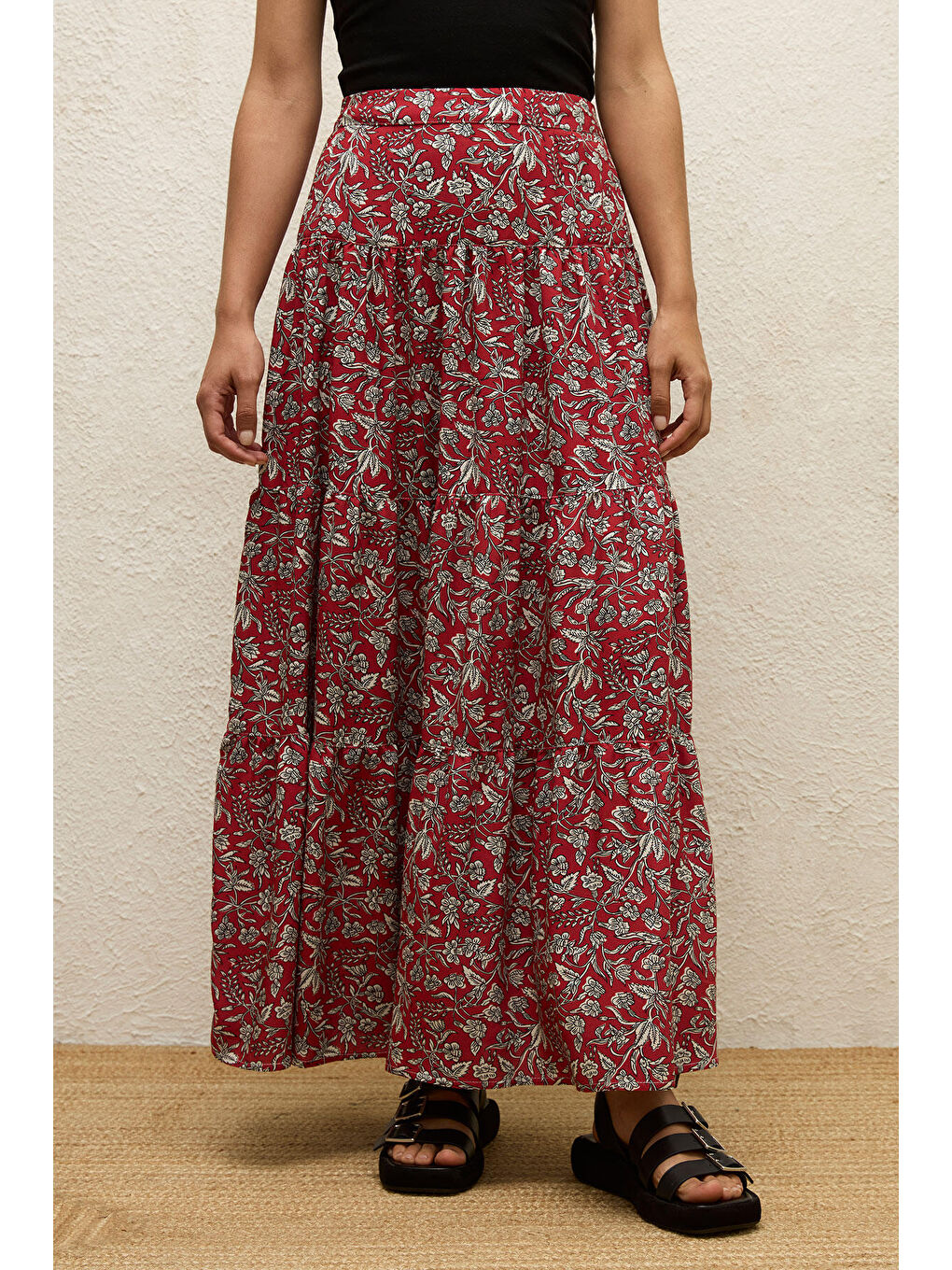 Karışık Viskon Desenli Etek Ethnıc-5