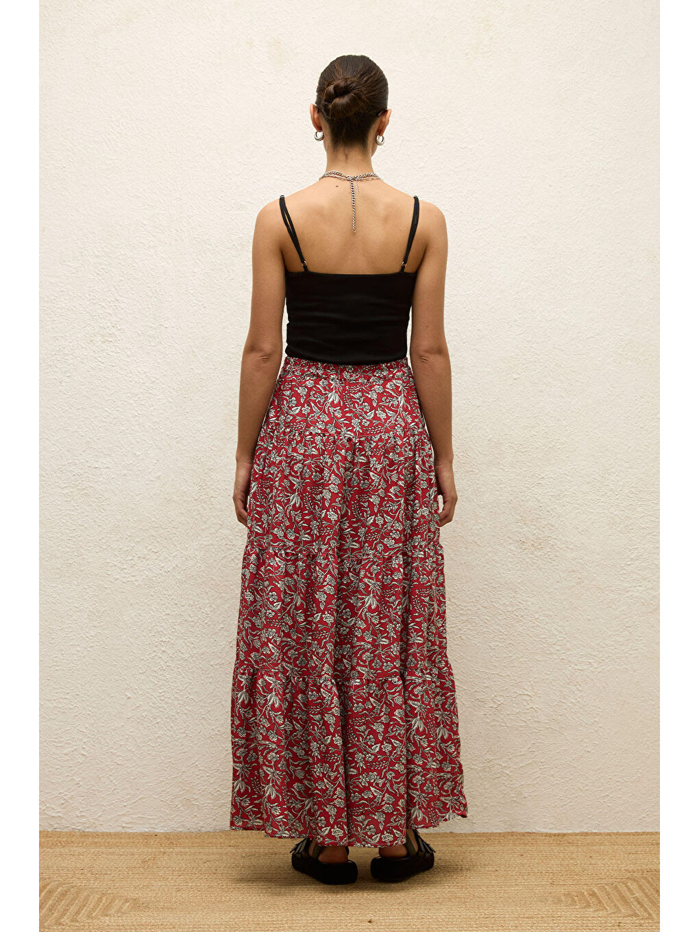 Karışık Viskon Desenli Etek Ethnıc-7