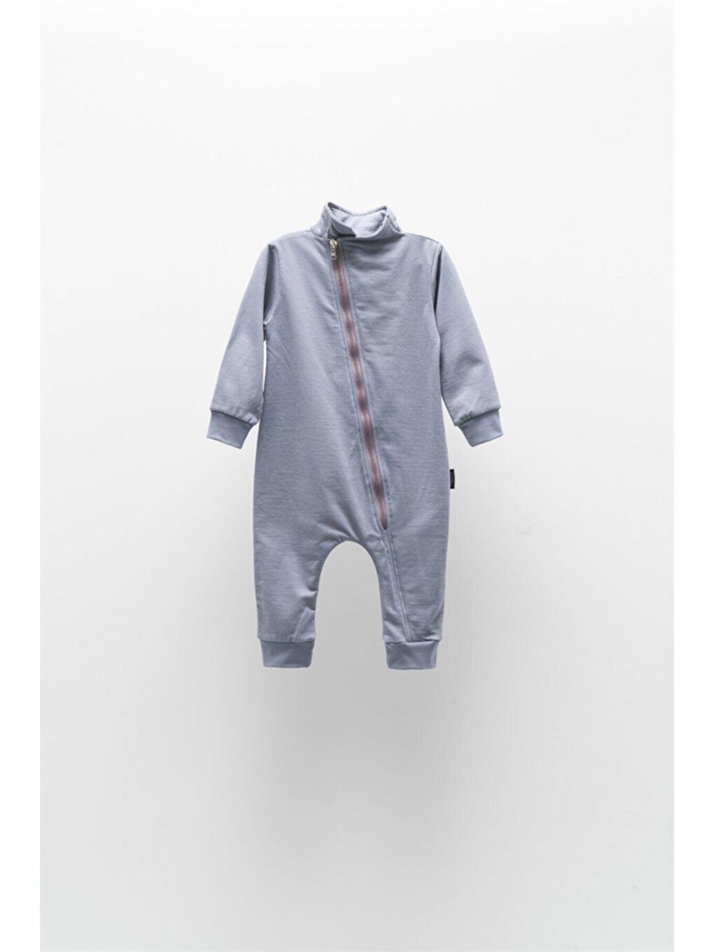 Mavi Yandan Fermuarlı  Bebek Tulum