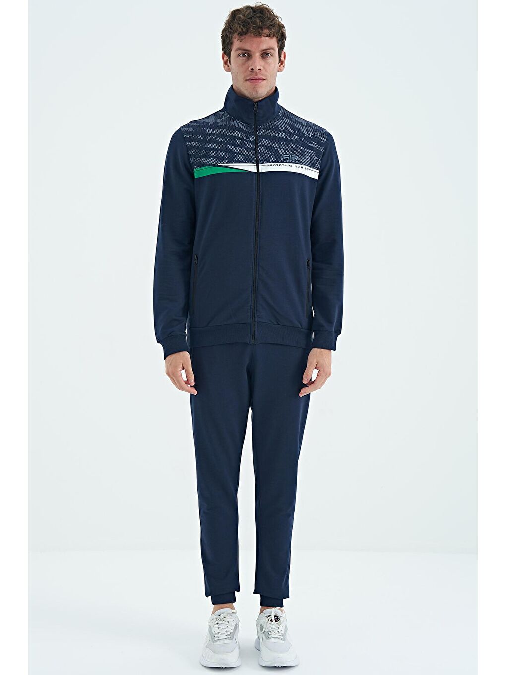 Harry İndigo Dik Yaka Standart Kalıp Erkek Eşofman Takım - 85197