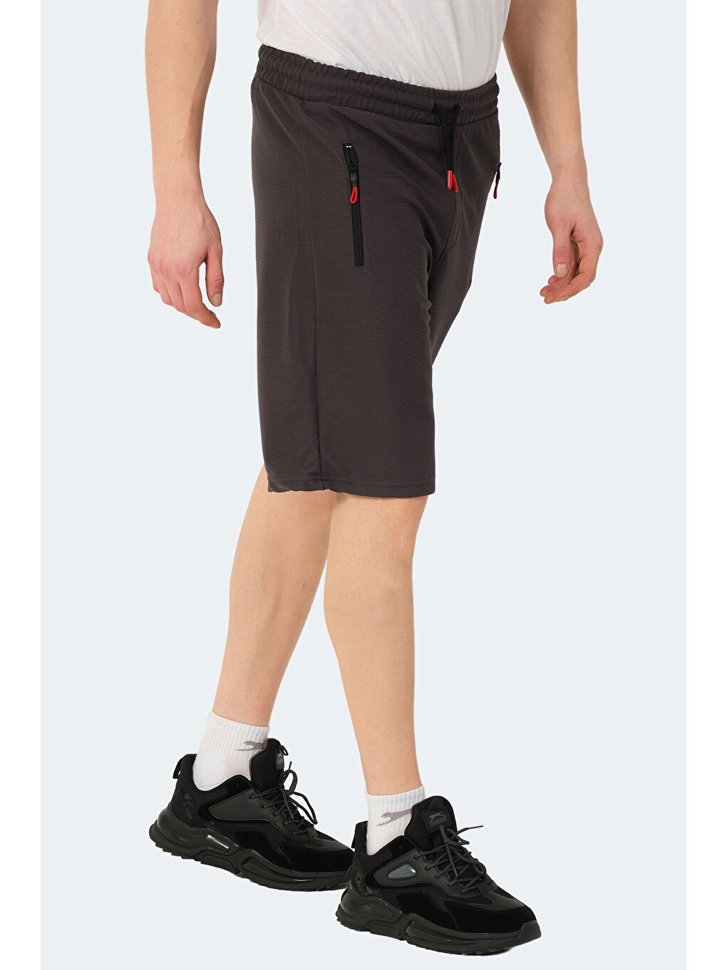 OSAMU Erkek Cepli Koyu Gri Şort-2