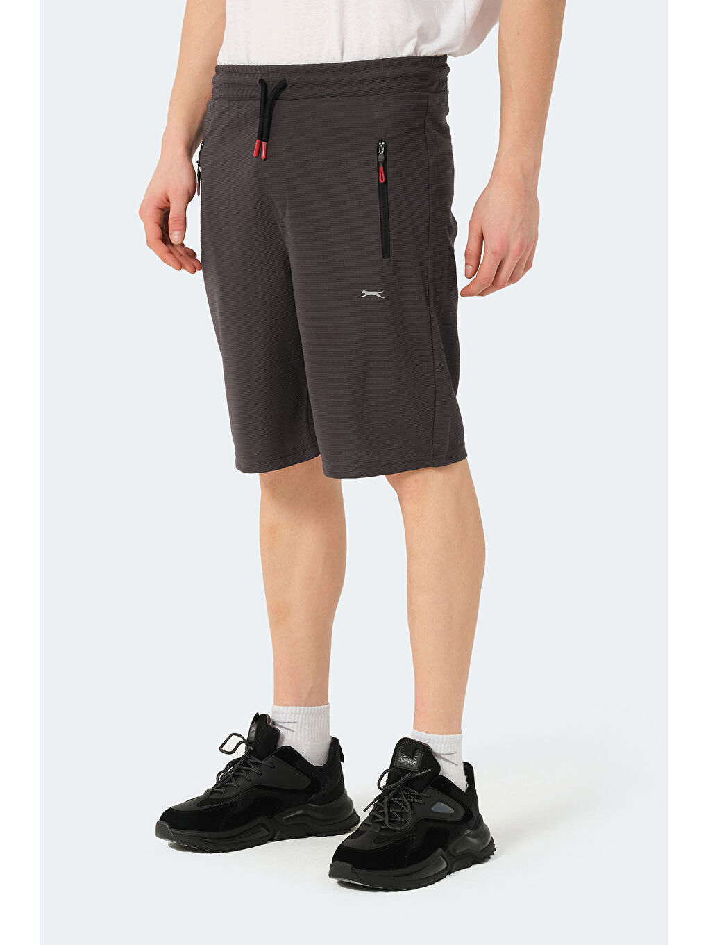 OSAMU Erkek Cepli Koyu Gri Şort-6