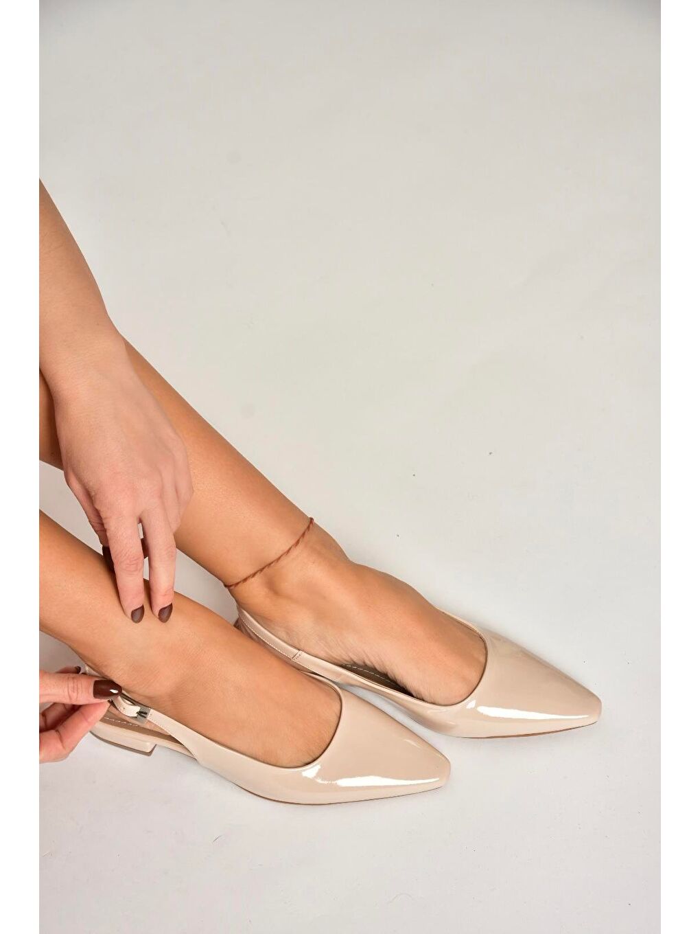 U4046022 Bej Kadın Topuklu Ayakkabı-2