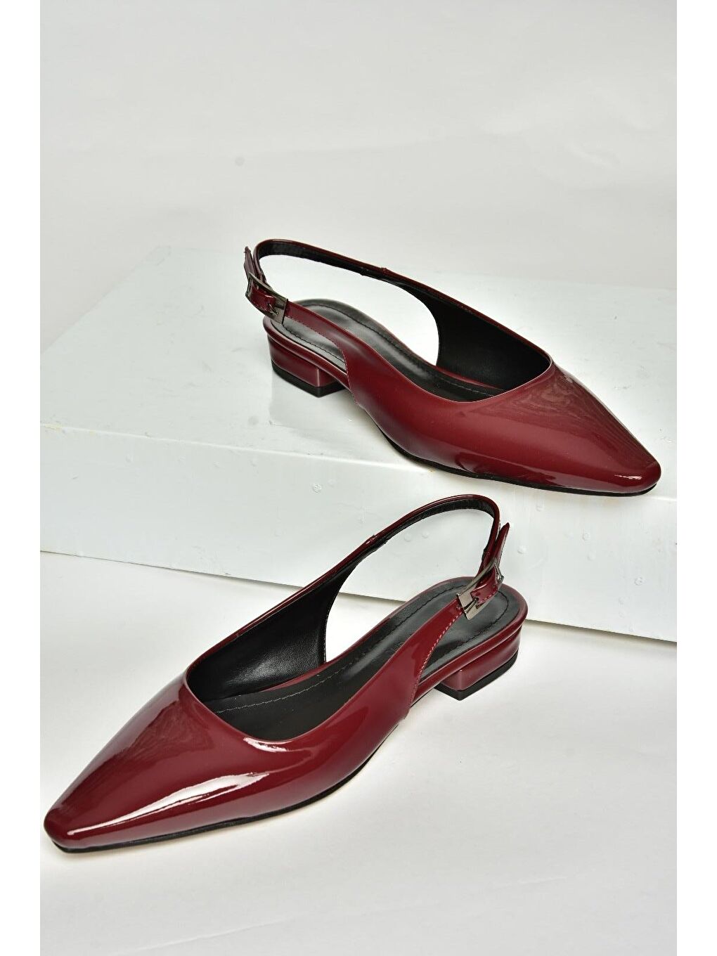 U4046022 Bordo Kadın Topuklu Ayakkabı-1
