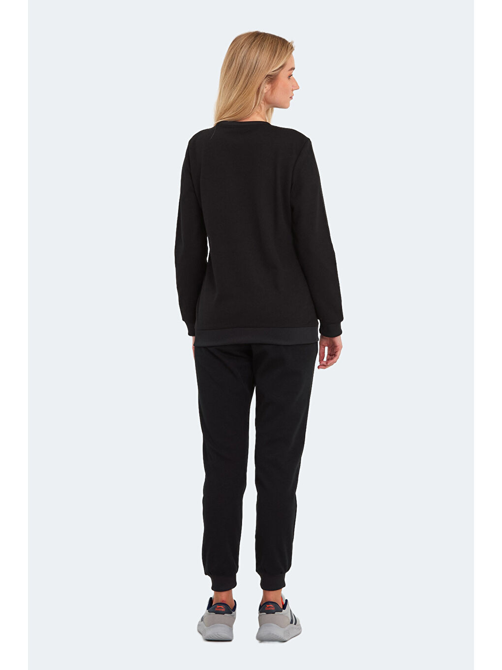 OLINDA Kadın Cepli Siyah Eşofman Takımı-1