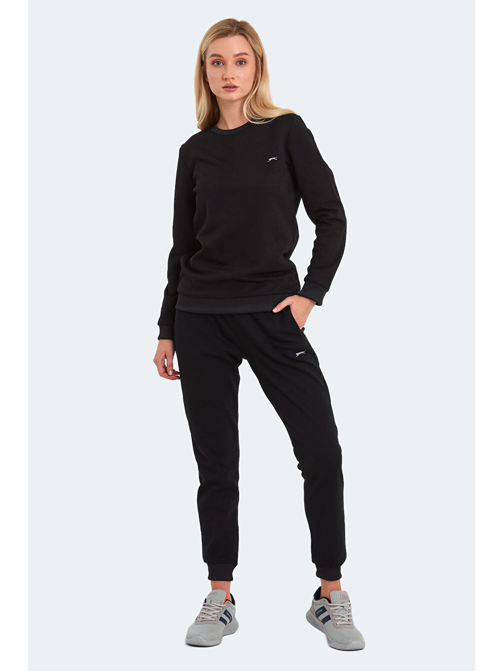 OLINDA Kadın Cepli Siyah Eşofman Takımı-6