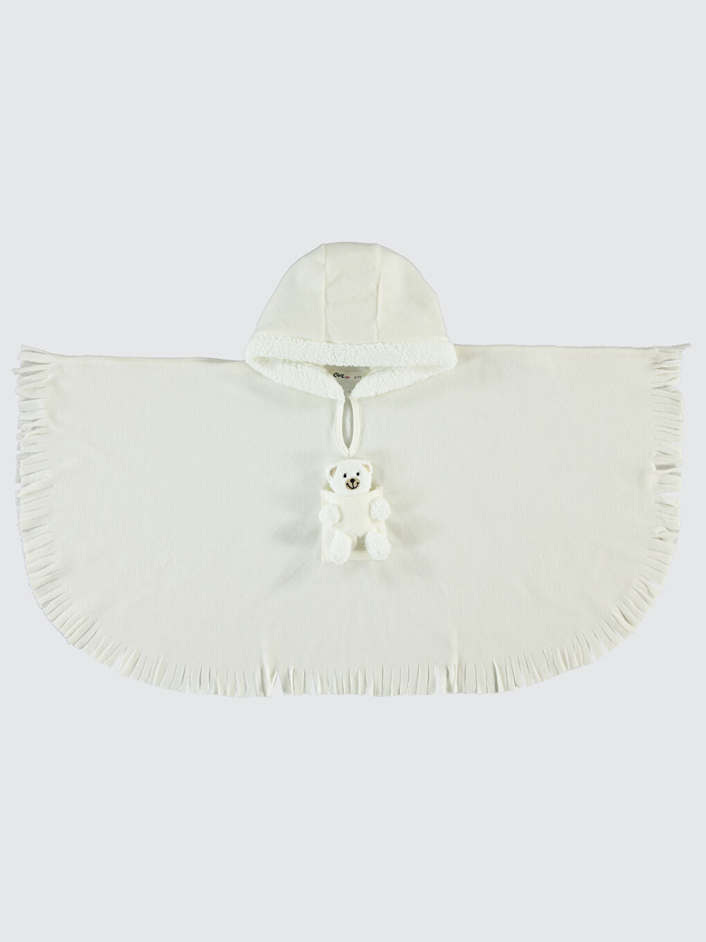 Kız Çocuk Panço 6-9 Yaş Ekru