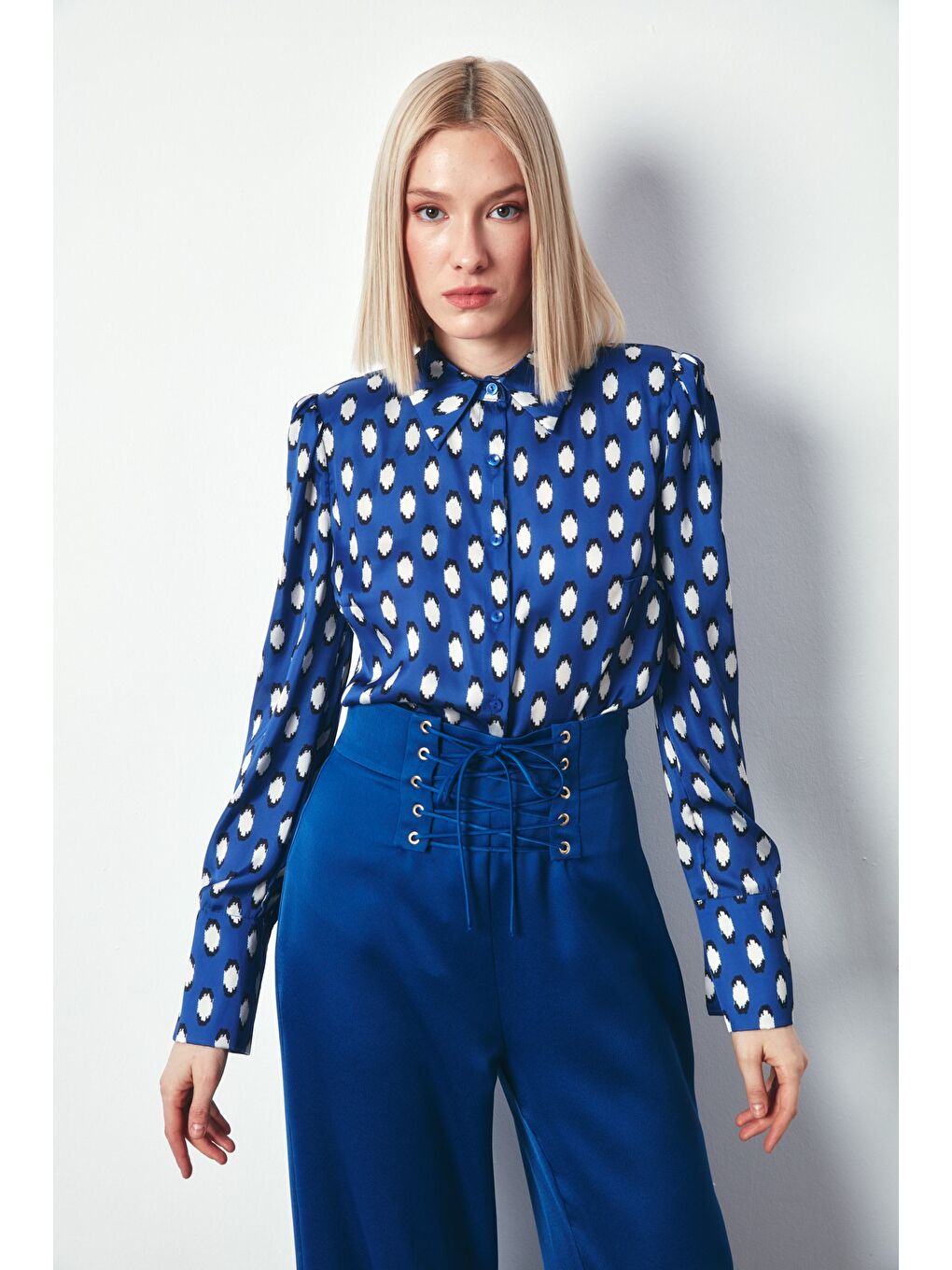 Vatkalı Gömlek - Sax Mavi