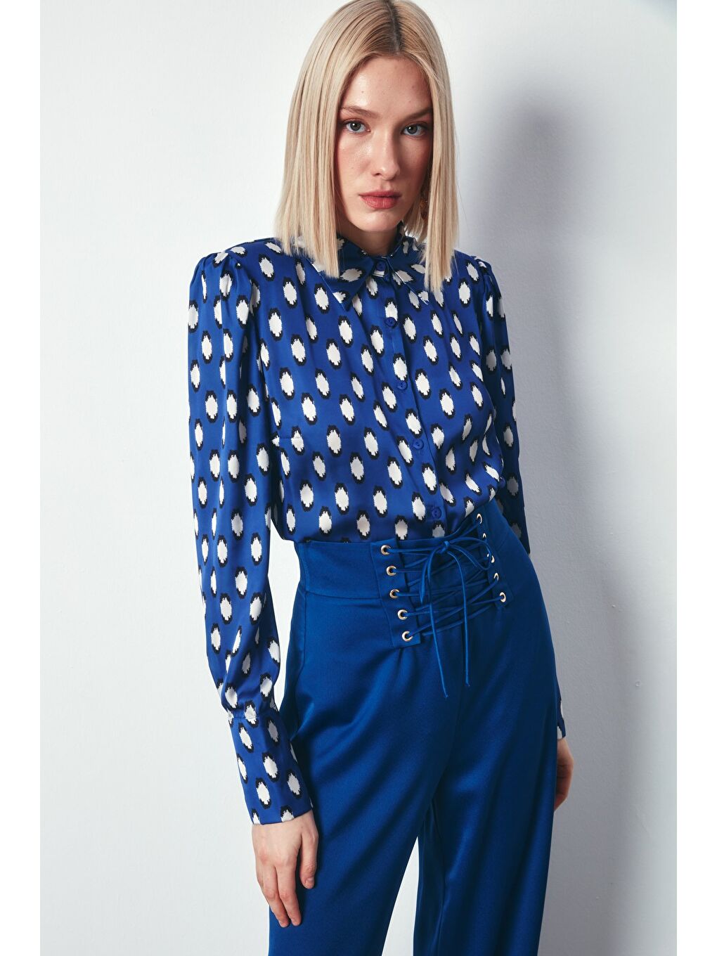 Vatkalı Gömlek - Sax Mavi-2