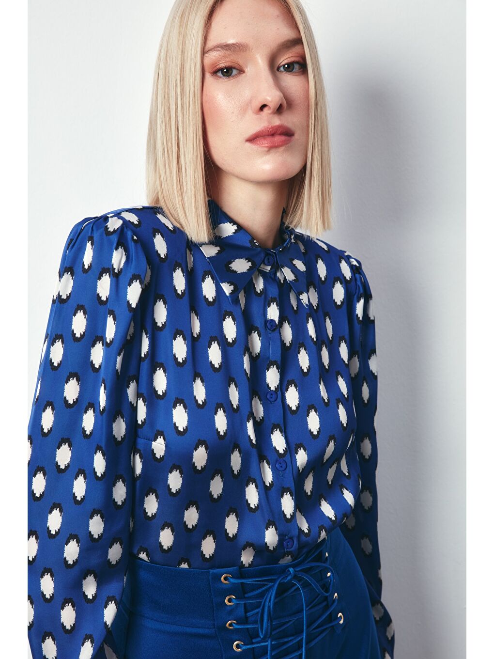 Vatkalı Gömlek - Sax Mavi-3