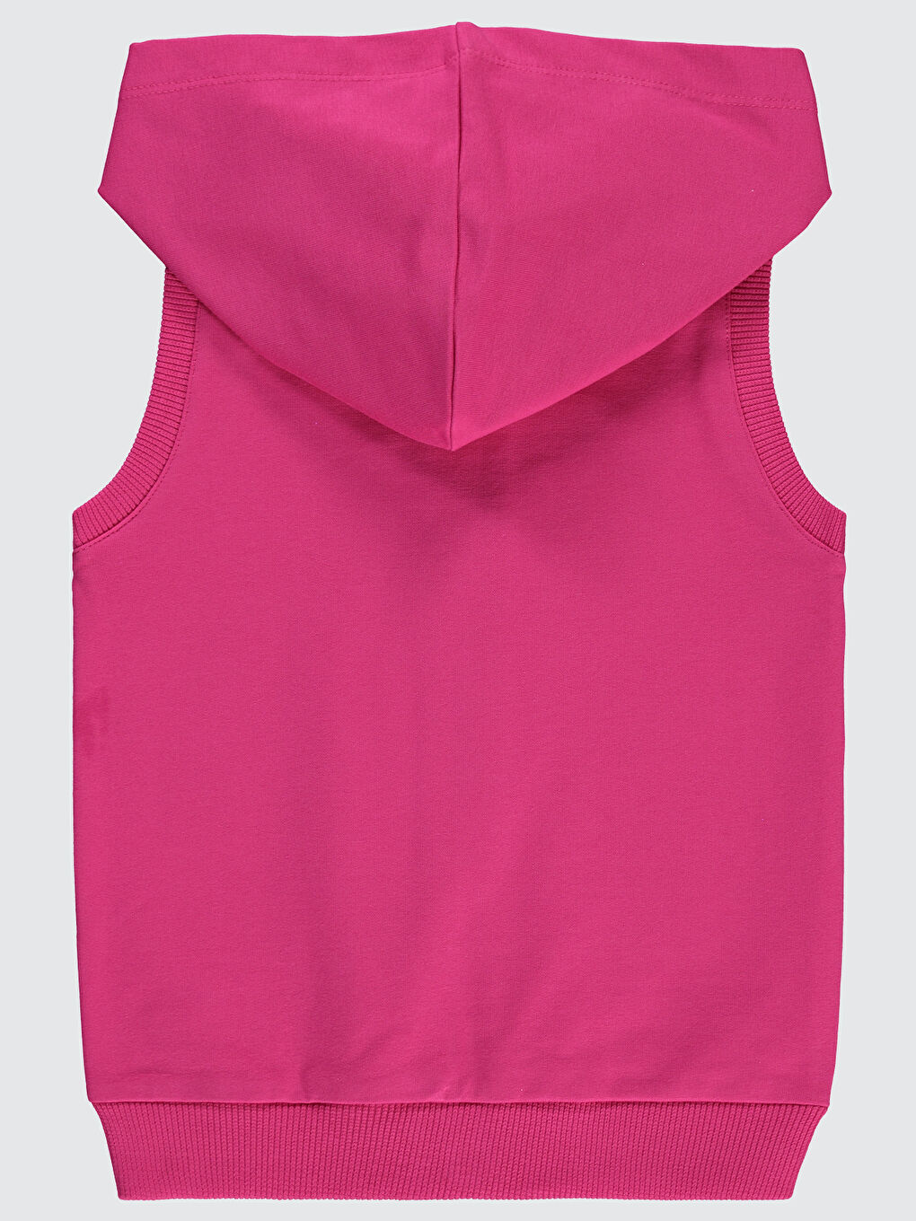 Girls Kız Çocuk Kapüşonlu Yelek 2 5 Yaş Koyu Fuşya-2