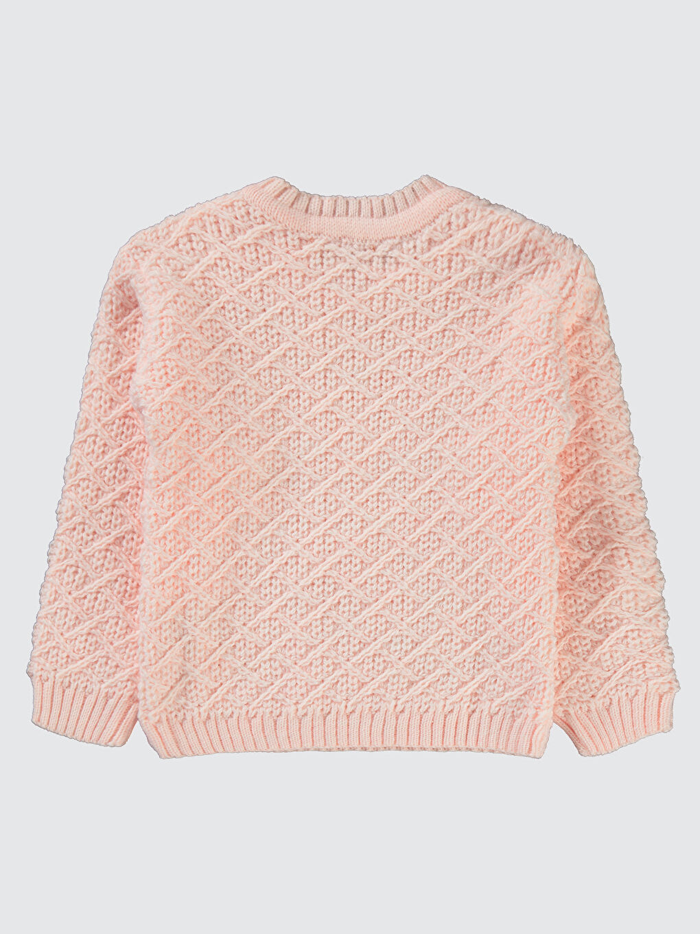 Pembe Kız Çocuk Kazak 2-5 Yaş Somon-1