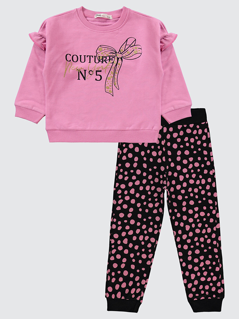 Girls Kız Çocuk Eşofman Takımı 2-5 Yaş Şakayık Pembesi