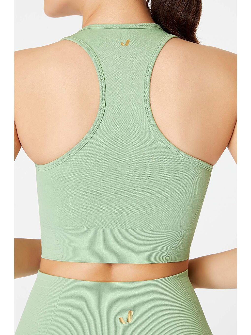 JERF Pastel Yeşil Gela Çift Katlı Kompress Sport Bra Pastel Yeşil - 2