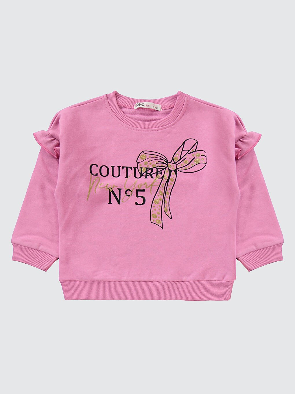 Girls Kız Çocuk Eşofman Takımı 2-5 Yaş Şakayık Pembesi-2