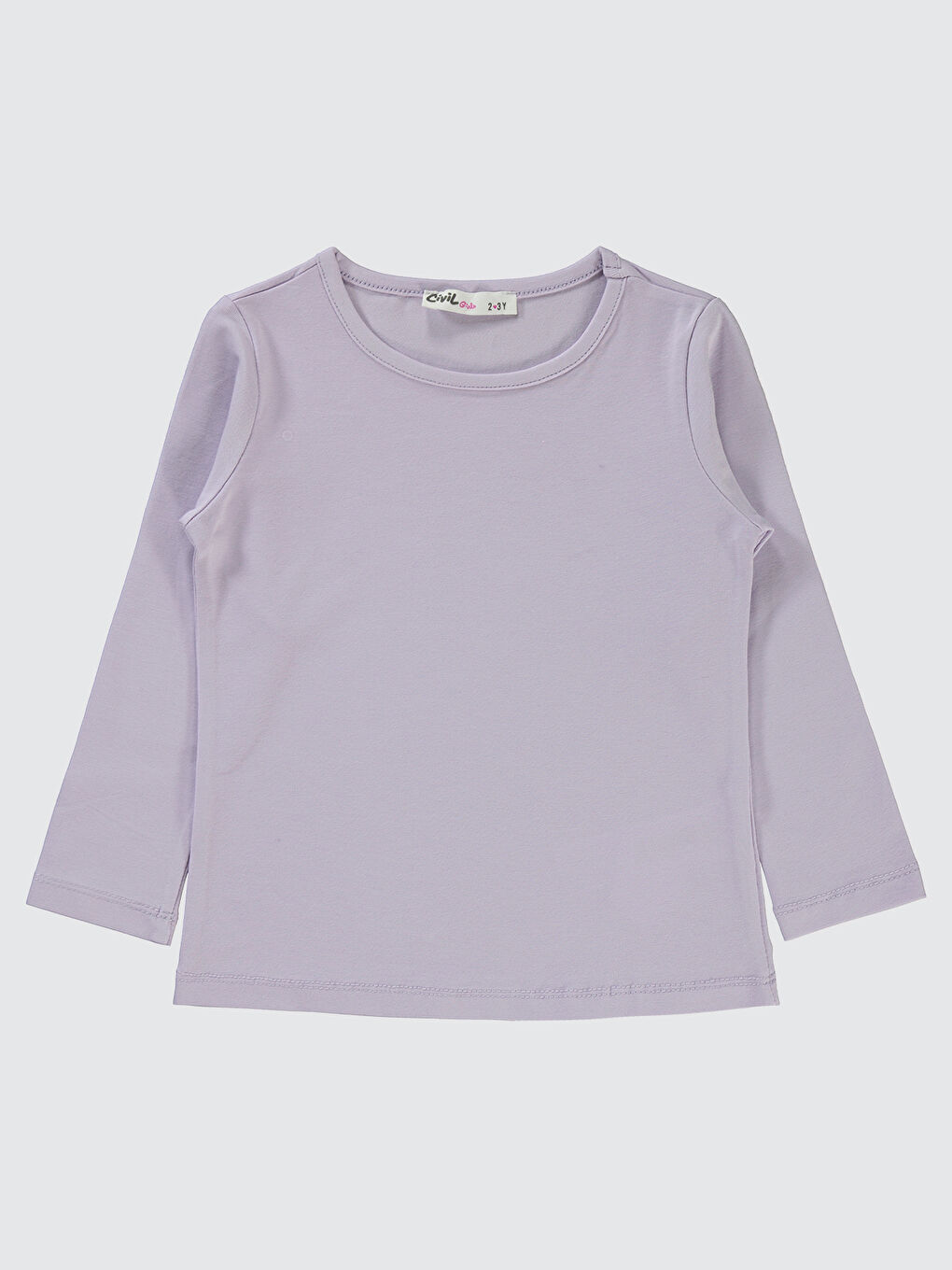 Civil Mor Kız Çocuk Sweatshirt 2-5 Yaş Nazik Lavanta