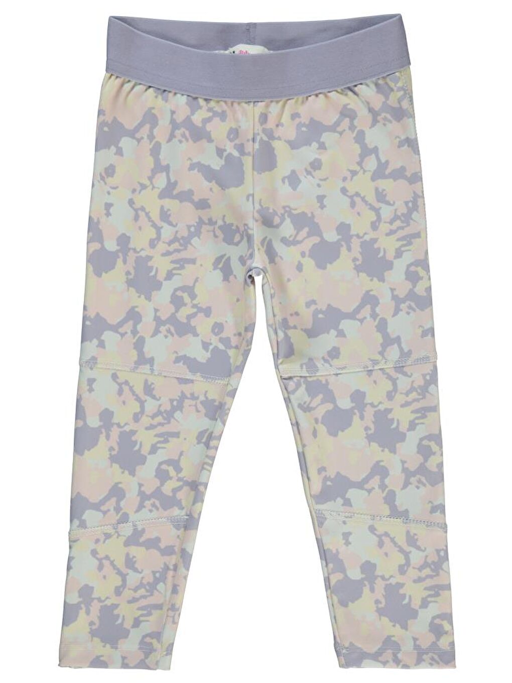 Lila Girls Kamuflaj Baskılı 2-5 Yaş Tayt-1