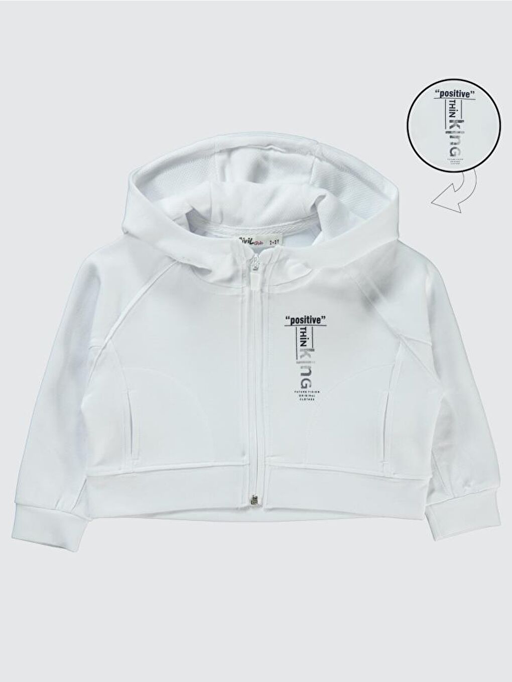 Beyaz Girls Batik Active Konsept 2-5 Yaş Hırka-1