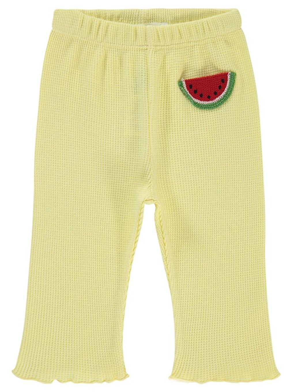 Sarı Baby Mobil Aksesuarlı 6-18 Ay Tayt-2