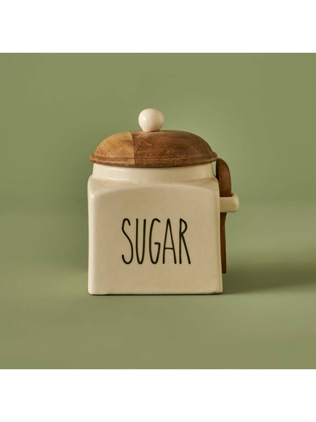 Ekru Sucre Seramik Kavanoz Krem (800 ml)