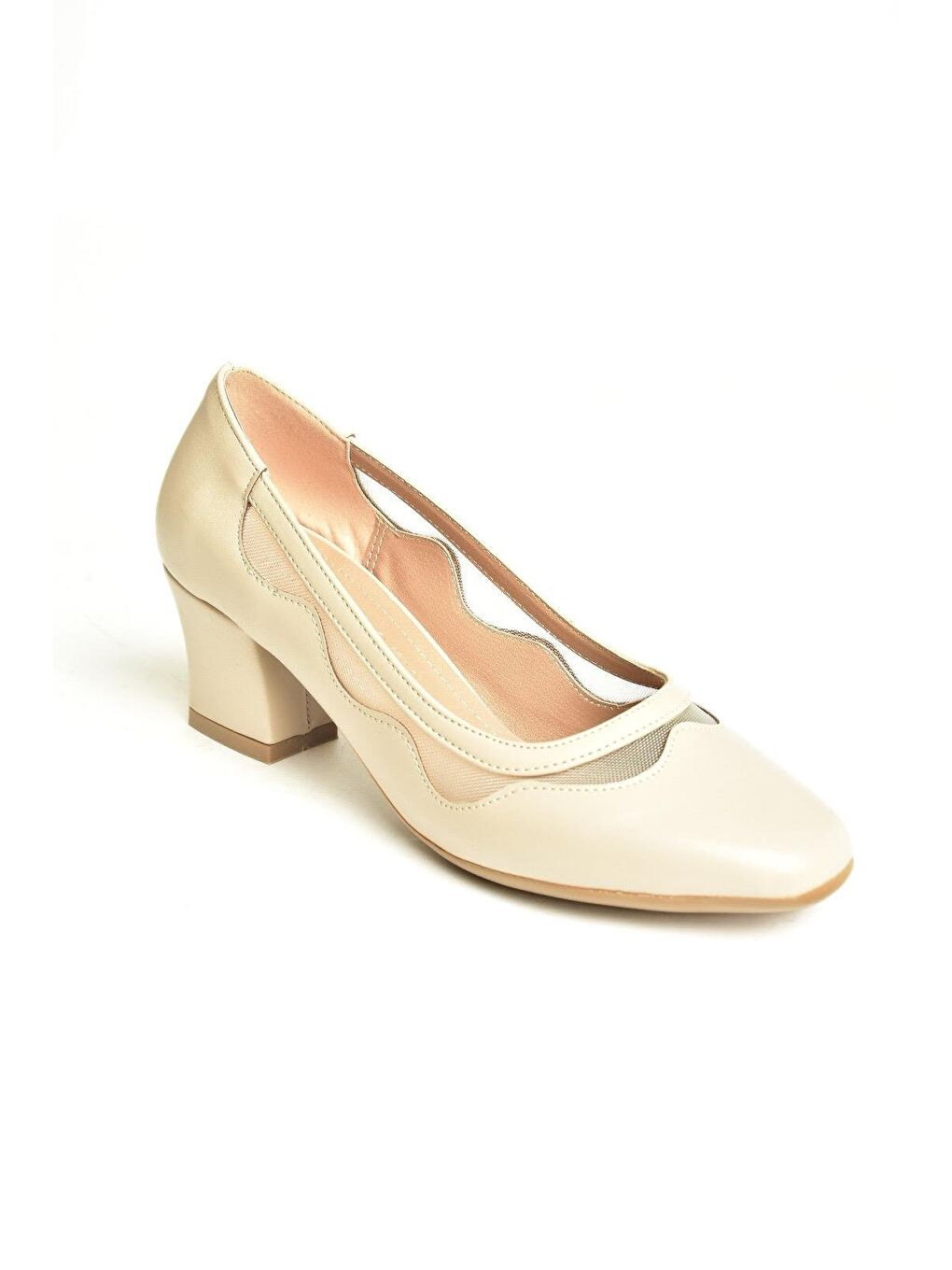 Bej U8200528 Ten Kadın Topuklu Ayakkabı-2