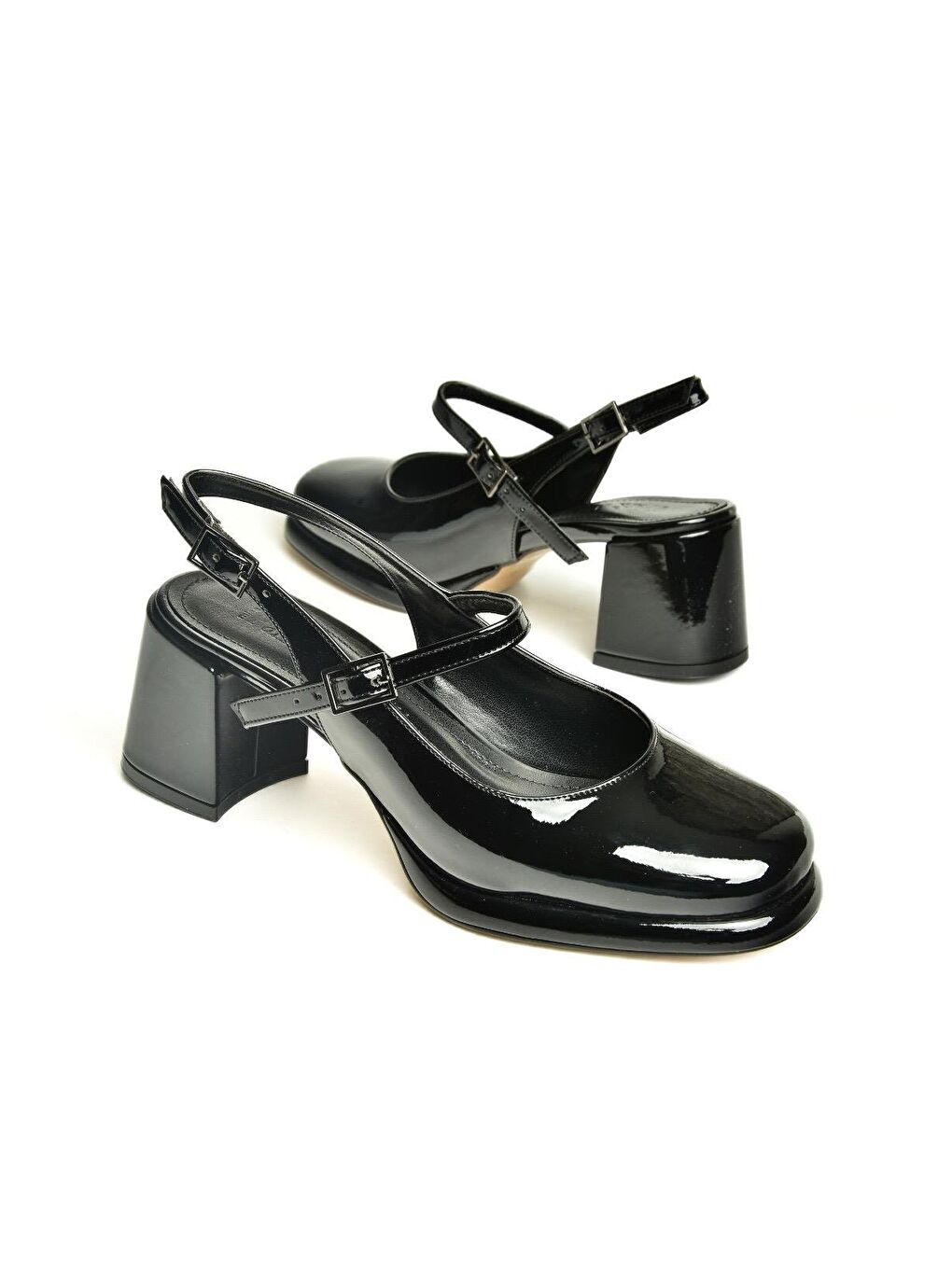 U8209300 Siyah Kadın Topuklu Ayakkabı-2