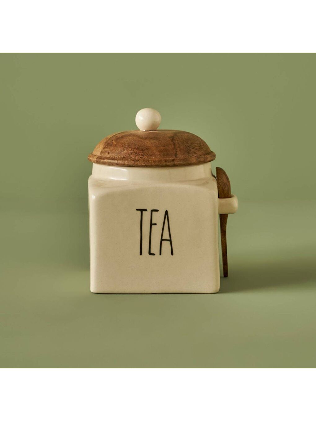 Ekru Brev Seramik Kavanoz Krem (800 ml)